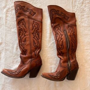 Dan Post Brown Heeled Western Boots